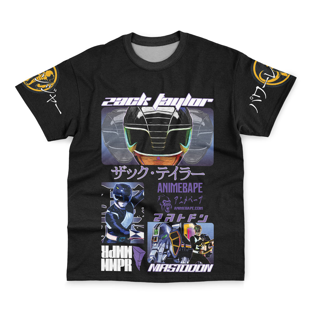 Streetwear Black Ranger Mighty Morphin Power Rangers T-Shirt