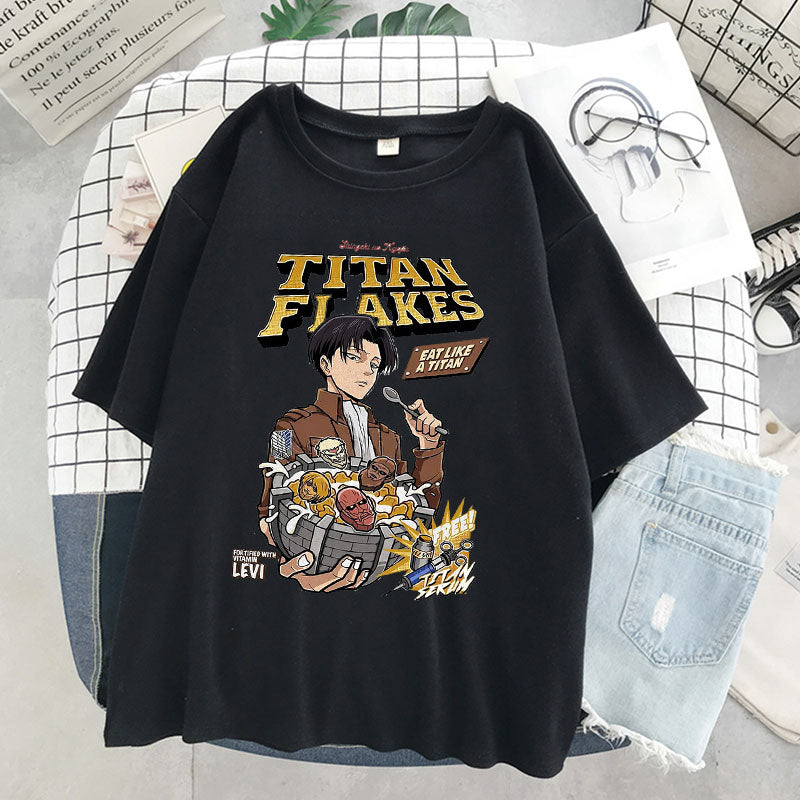 Attack On Titan Anime Titan Flakes Shirt Graphic T-Shirt