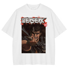 Load image into Gallery viewer, Mens Anime Berserk Guts Graphic Tee Oversized Vintage T-Shirt