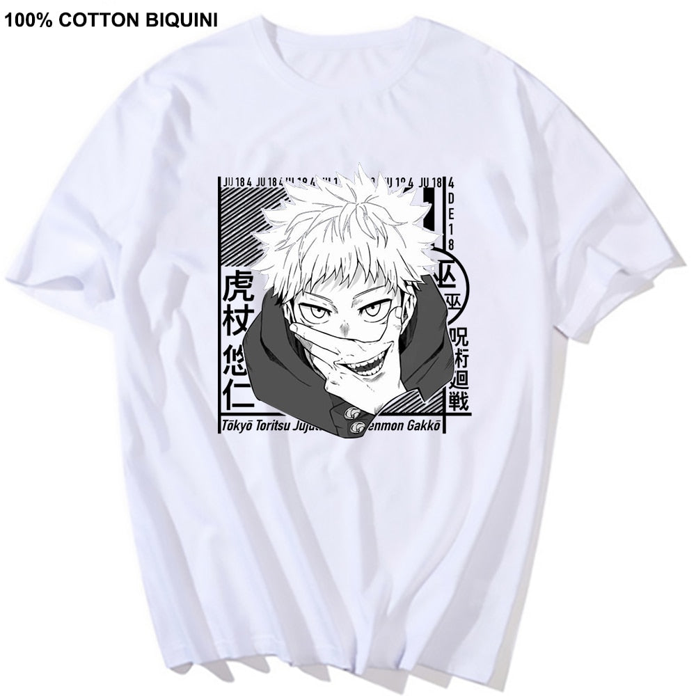Jujutsu Kaisen Anime Itadori Yuji Graphic Tee T-Shirt
