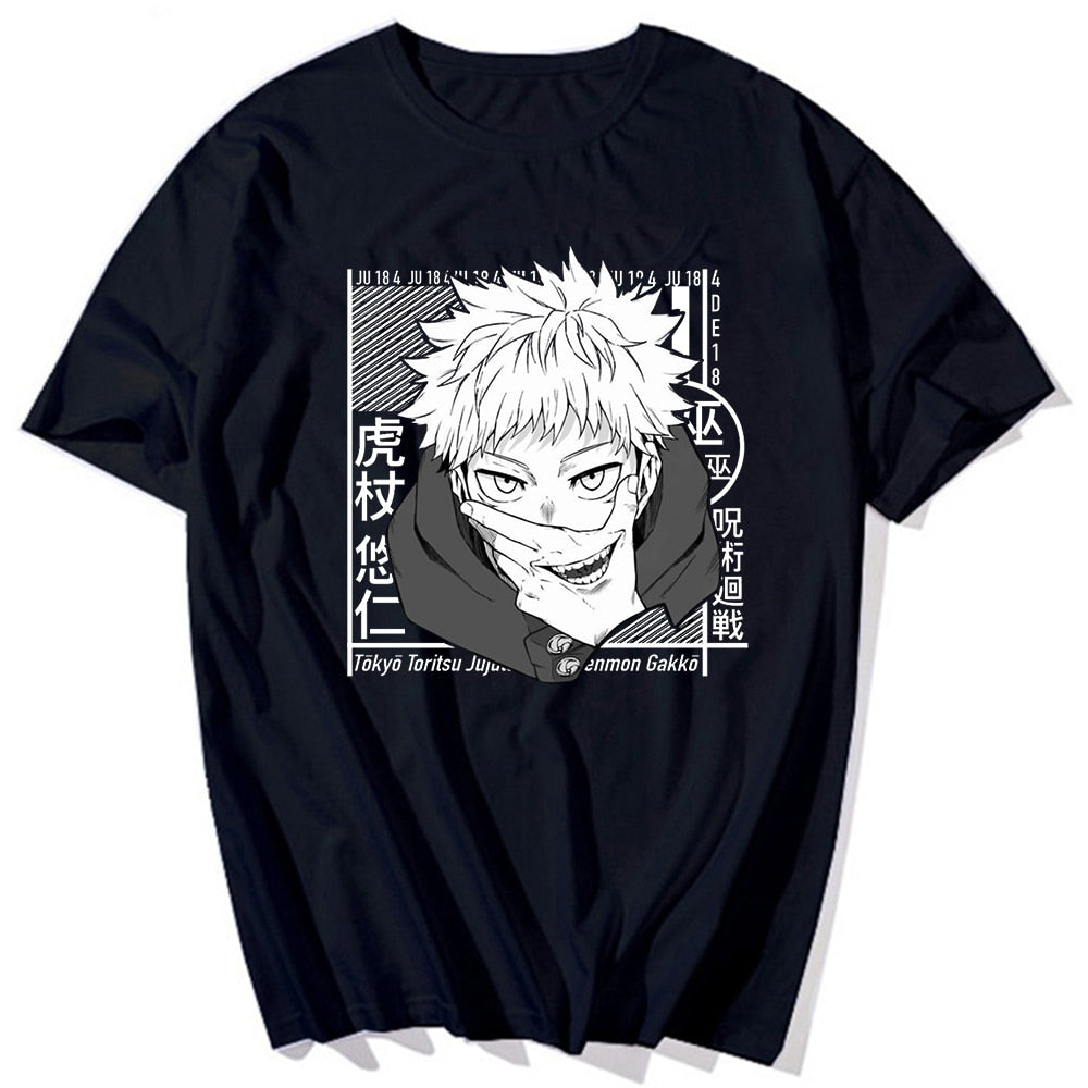 Jujutsu Kaisen Anime Itadori Yuji Graphic Tee T-Shirt