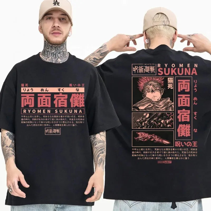 Ryomen Sukuna Cursed King Anime T-Shirt Jujutsu Kaisen Graphic