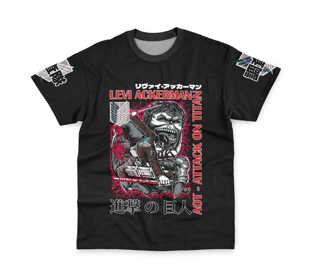Levi Ackerman X Beast Titan Attack On Titan Streetwear T-Shirt