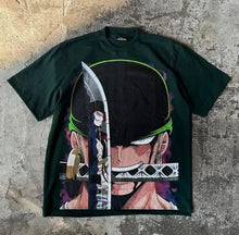 Load image into Gallery viewer, One Piece Zoro Vintage Anime Graphic Tee Oversized T-Shirt