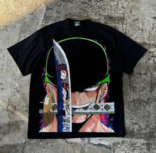 Load image into Gallery viewer, One Piece Zoro Vintage Anime Graphic Tee Oversized T-Shirt