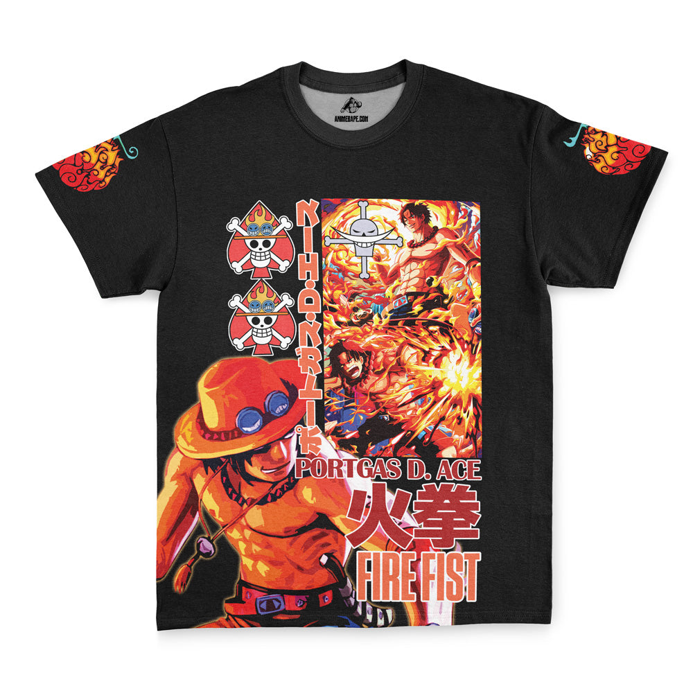 Portgas D. Ace V2 One Piece Pirates Streetwear T-Shirt