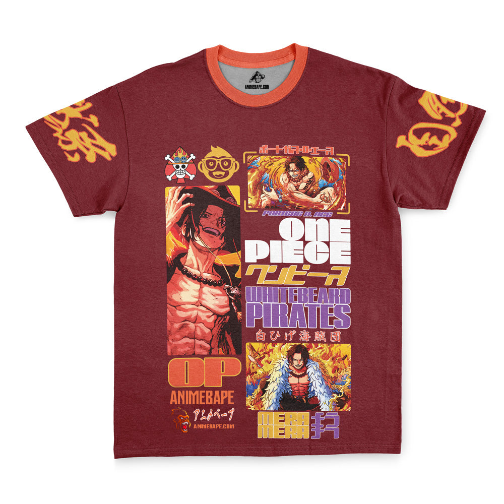 Portgas D. Ace V3 One Piece Pirates Streetwear T-Shirt