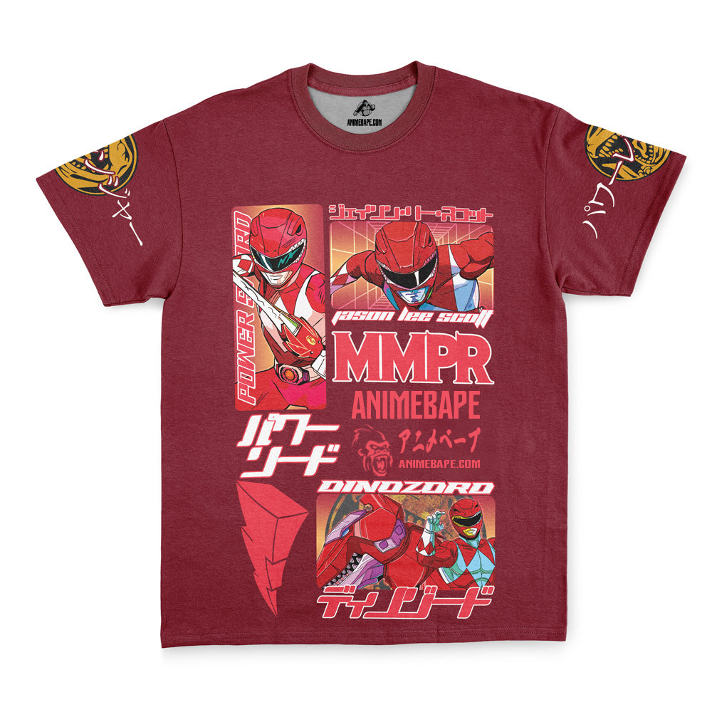 Red Ranger Mighty Morphin Power Rangers Streetwear T-Shirt