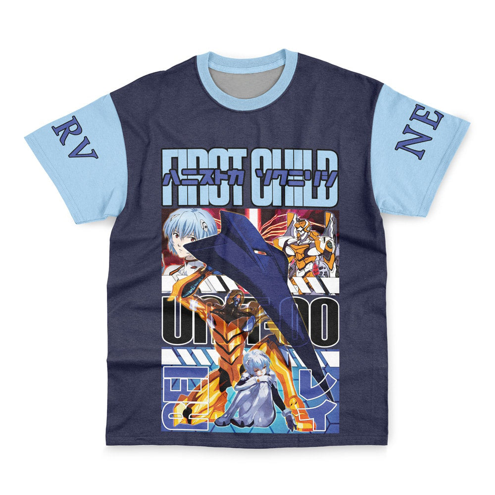 Rei Ayanami X Eva 00 Neon Genesis Evangelion Streetwear T-Shirt