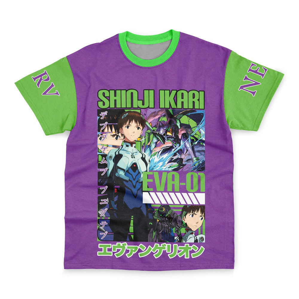 Shinji Ikari X Eva 01 Neon Genesis Evangelion Streetwear T-Shirt