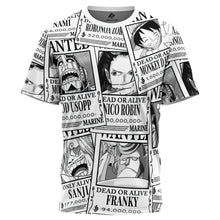 Load image into Gallery viewer, Straw Hat Wanted One Piece Pirates T-Shirt