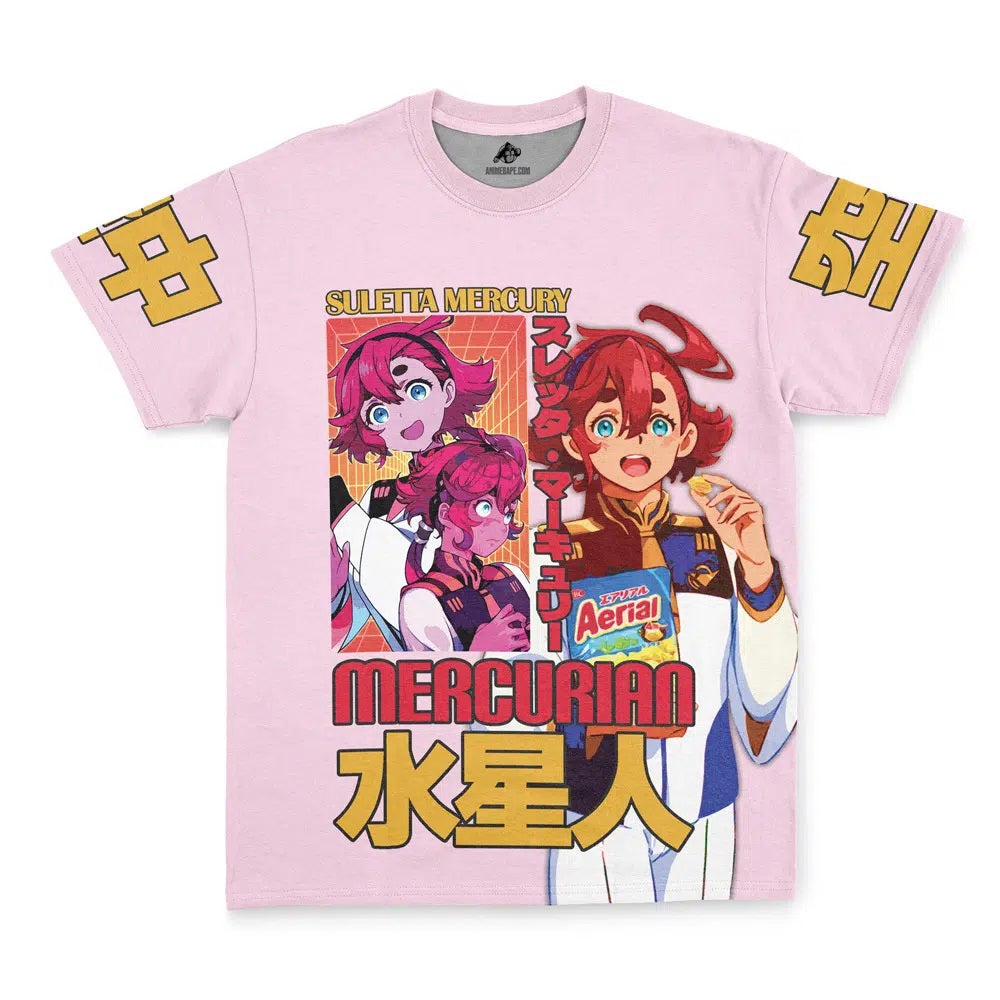 Suletta Mercury Gundam Witch From Mercury Streetwear T-Shirt