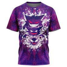 Load image into Gallery viewer, Trippy Ghostly Evolution Gastly Haunter Gengar Pokemon T-Shirt