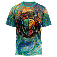 Load image into Gallery viewer, Trippy Green White Power Rangers T-Shirt