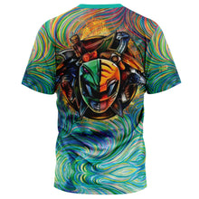 Load image into Gallery viewer, Trippy Green White Power Rangers T-Shirt