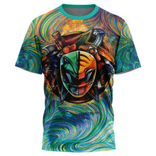 Load image into Gallery viewer, Trippy Green White Power Rangers T-Shirt