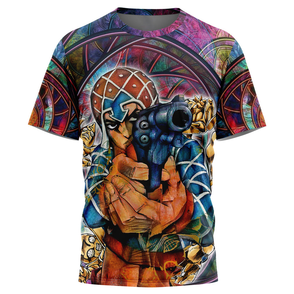 Trippy Guido Mista Six Bullets Jojo’S Bizarre Adventure T-Shirt