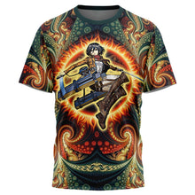 Load image into Gallery viewer, Trippy Mikasa Ackerman Attack On Titan T-Shirt