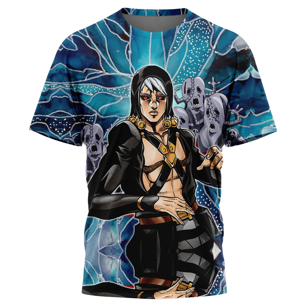 Trippy Risotto Nero Metallic Jojo’S Bizarre Adventure T-Shirt