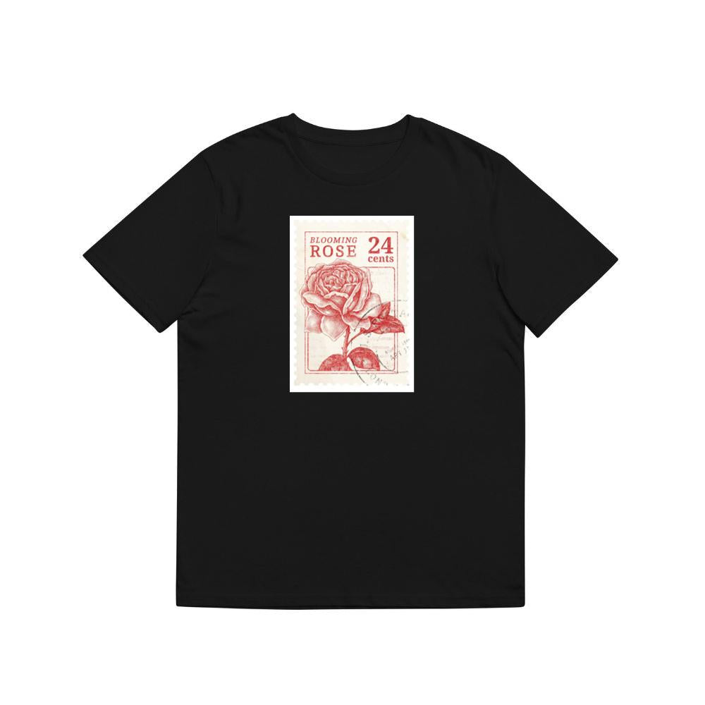 Vintage Blooming Rose Stamp T-Shirts