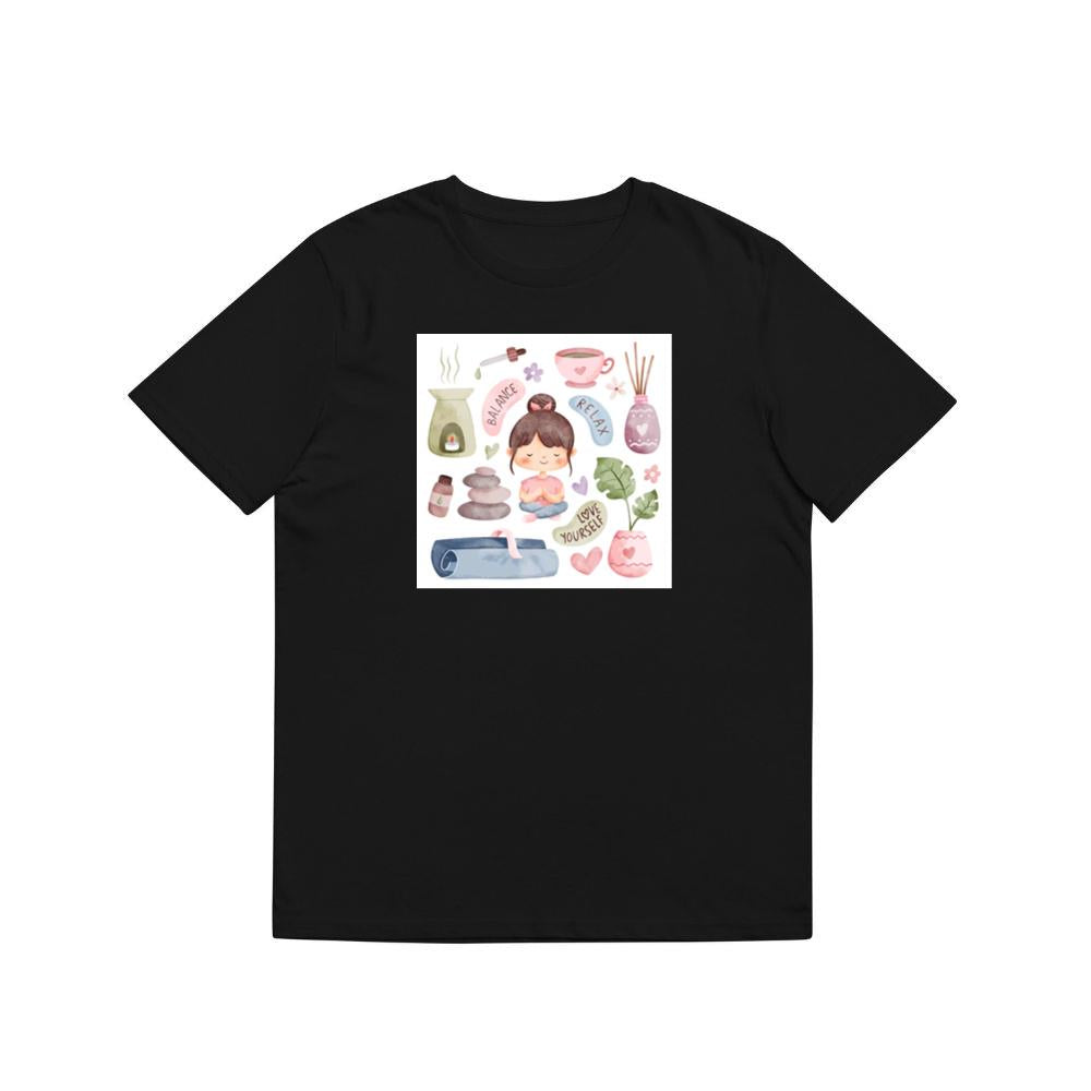 Where a Central Figure, Centered in Calmness and Clad in Comfort T-Shirts
