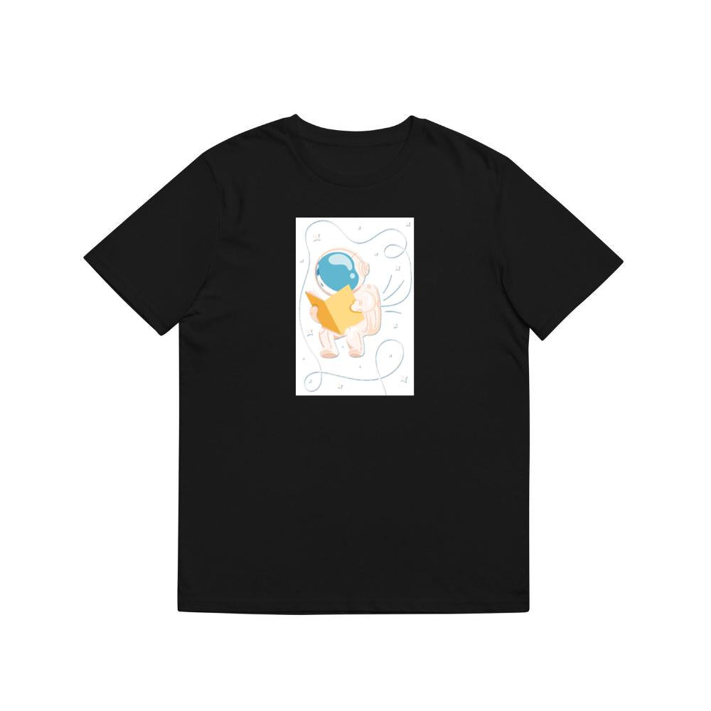 Whimsical Astronaut Reading in Space T-Shirts