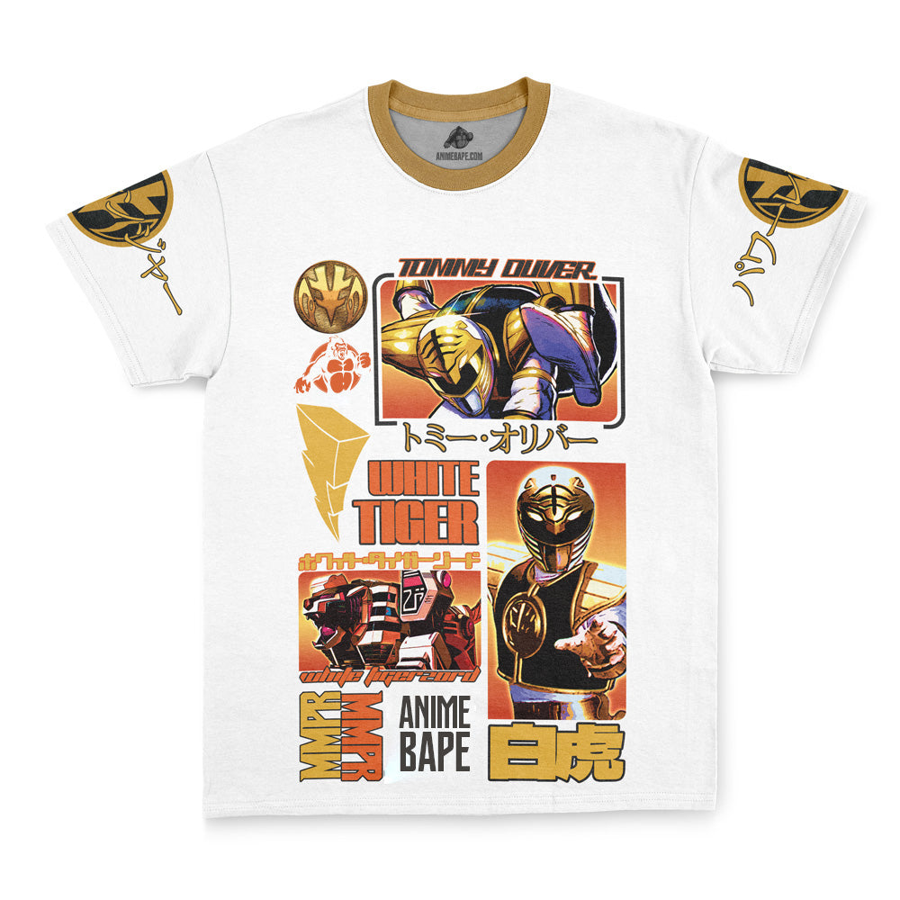 White Ranger V2 Mighty Morphin Power Rangers Streetwear T-Shirt