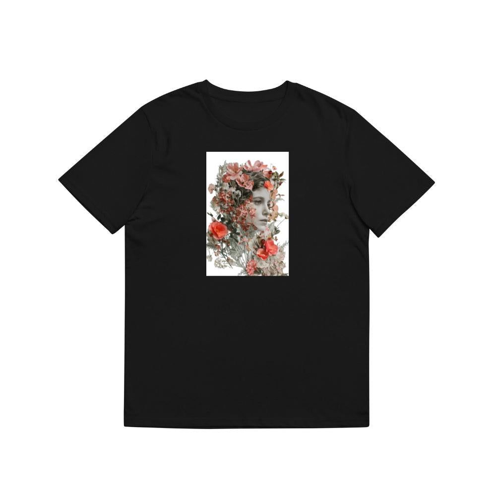 Woman's Face Among Flowers T-Shirts