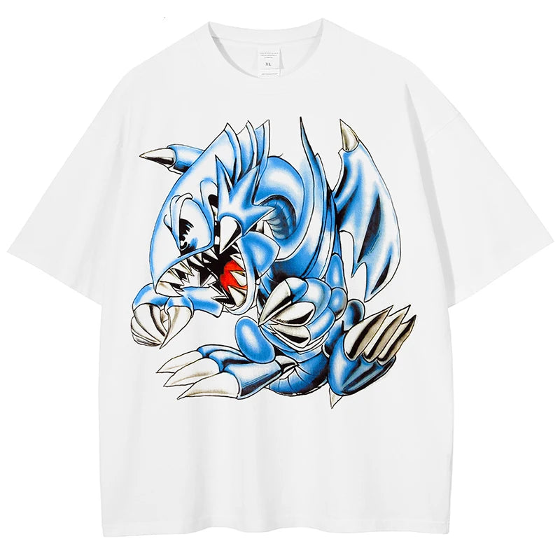 Yu-Gi-Oh Blue-Eyes White Dragon Retro Anime T-Shirt