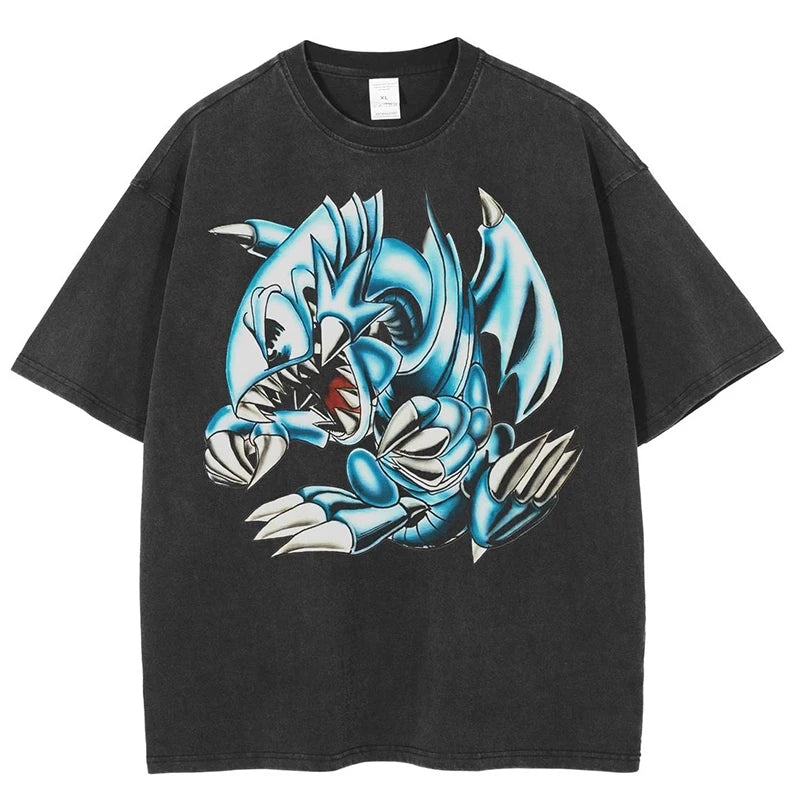 Yu-Gi-Oh Blue-Eyes White Dragon Retro Anime T-Shirt
